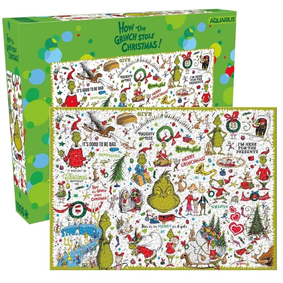 Dr Seuss How The Grinch Stole Christmas 1000 Piece Jigsaw Puzzle 710mm dr-seuss-how-the-grinch-stole-christmas-1000-piece-jigsaw-puzzle-710mm