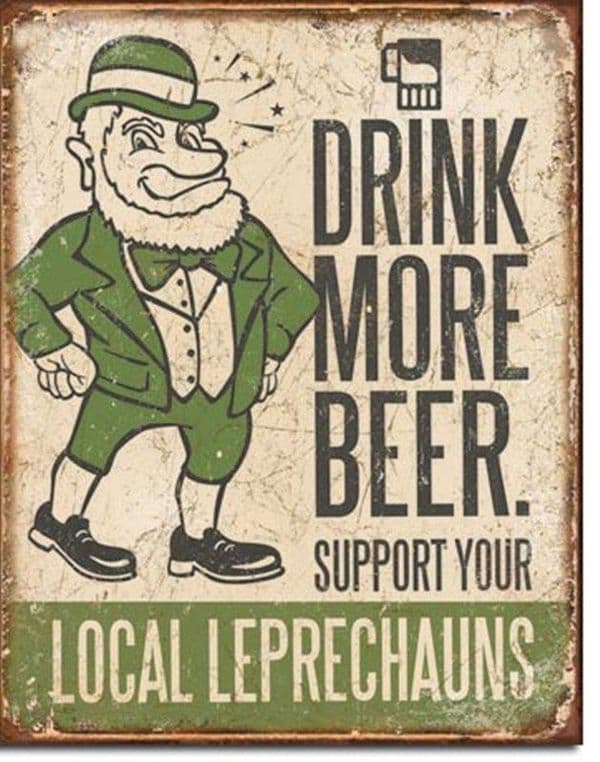 Drink More Beer Large Metal Sign 400mm x 300mm (de)
