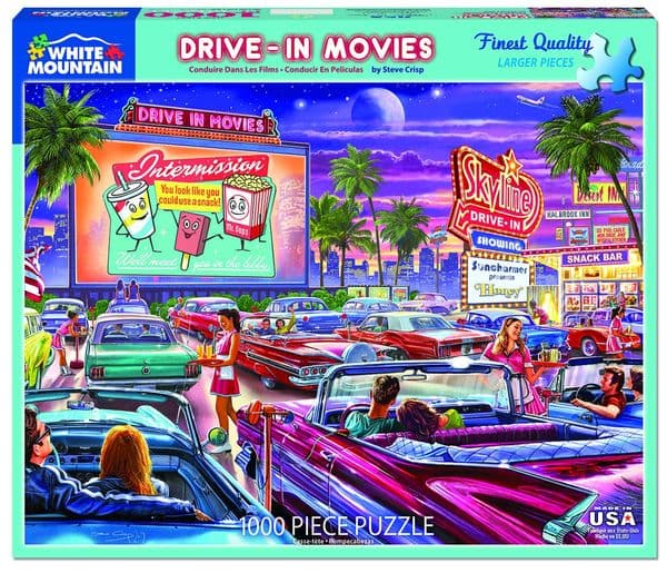 Drive-In Movies 1000 Piece Jigsaw Puzzle 760mm x 610mm (wmp)