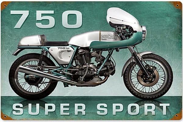 Ducati 750 Super Sport rusted steel sign  440mm x 290mm (pst)
