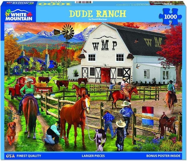 Dude Ranch 1000 Piece Jigsaw Puzzle by White Mountain Puzzles 760mm x 610mm