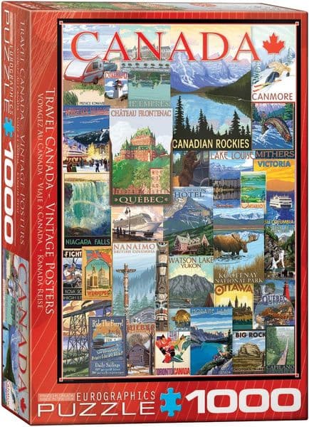 Eurographics Canada Travel Posters 1000 piece jigsaw puzzle 680mm x 480mm