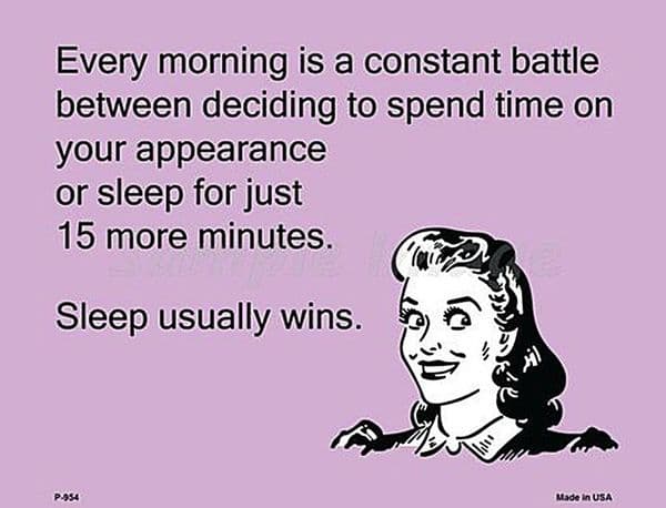 Every Morning Is A Constant Battle Between... funny metal sign   305mm x 225mm  (sb)