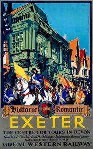 Exeter Historic (old rail ad.) fridge magnet