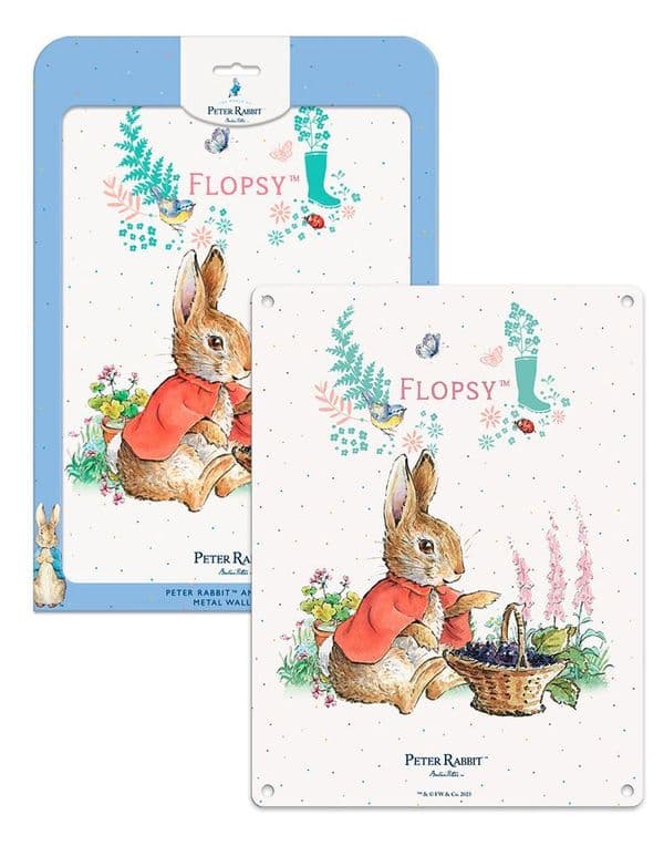 Flopsy Bunny by Beatrix Potter Licensed Large Steel Sign 400mm x 300mm 6280