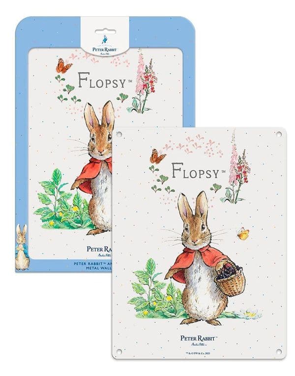 Flopsy Bunny Standing by Beatrix Potter Licensed Large Steel Sign 400mm x 300mm 6281