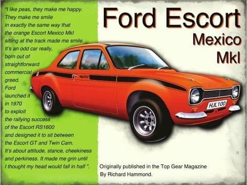 Ford Escort Mexico metal sign   (og 2015)