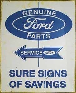 Ford Parts and Service Steel Sign  380mm x 300mm  CLEARANCE