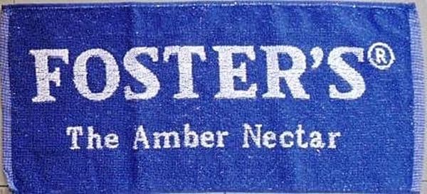 Fosters (Amber Nectar) Lager Cotton Bar Towel 500mm x 250mm (pp)