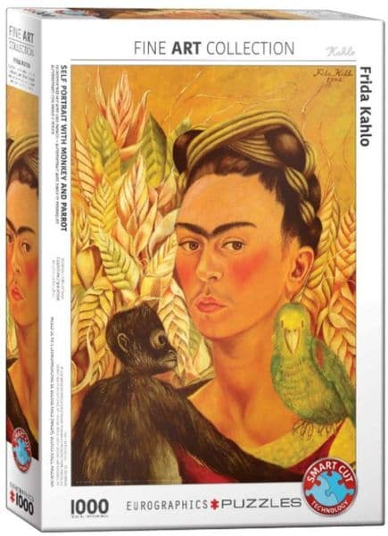 Frida Kahlo Monkey and Parrot 1000 Piece Jigsaw Puzzle by Eurographics 680mm x 490mm