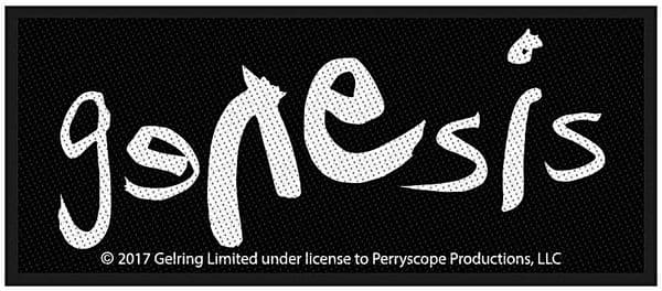 Genesis logo sew on cloth patch 100mm x 45mm (rz)