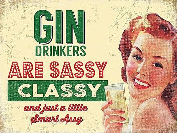 Gin Drinkers are Sassy Tumbled Marble Drinks Coaster (og) (1)