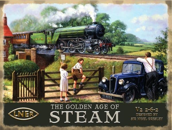Golden Age Of Steam (LNER/Austin 7) large steel sign 400mm x 300mm