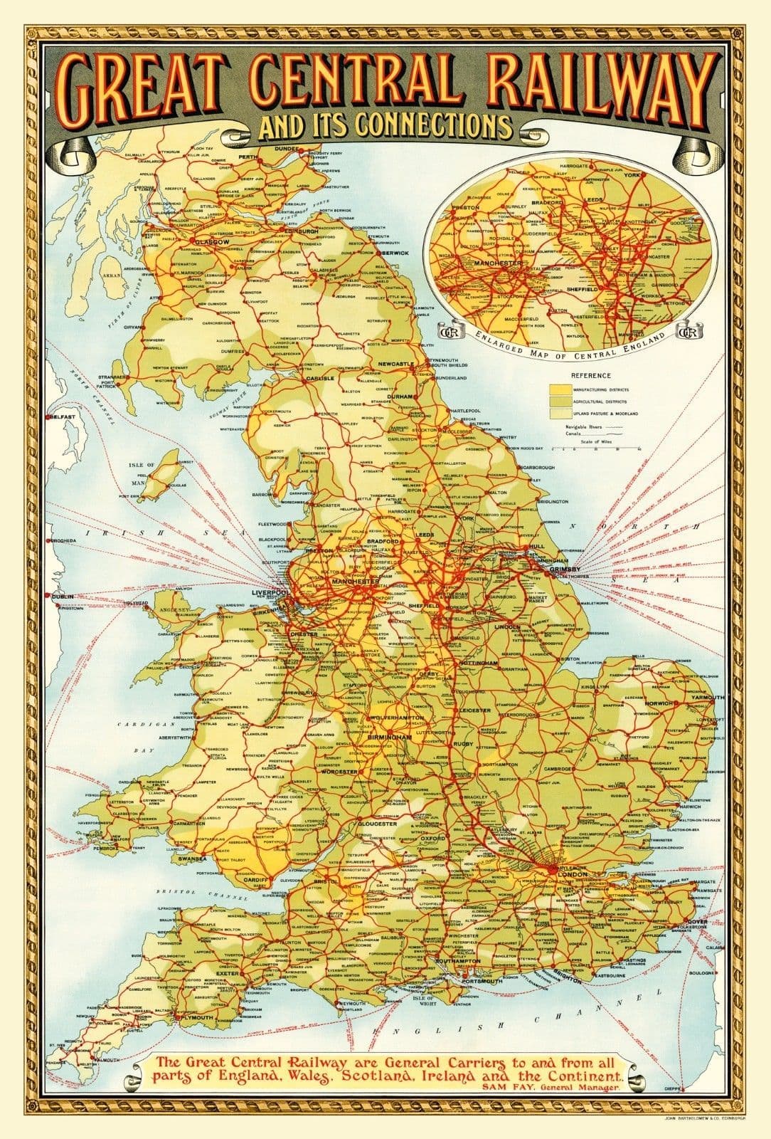 Great Central Railway Map 1000 Piece Jigsaw Puzzle 690mm x 480mm jg
