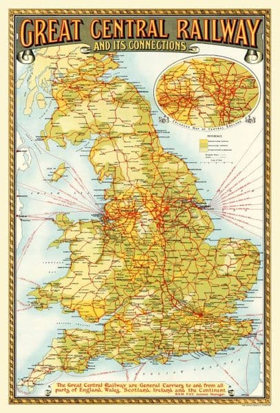 Great Central Railway Map 1000 Piece Jigsaw Puzzle 690mm x 480mm (jg)