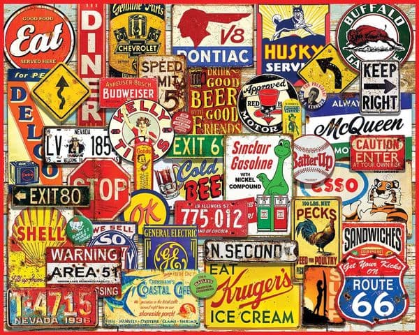Great Old Signs 1000 piece jigsaw puzzle 760mm x 610mm