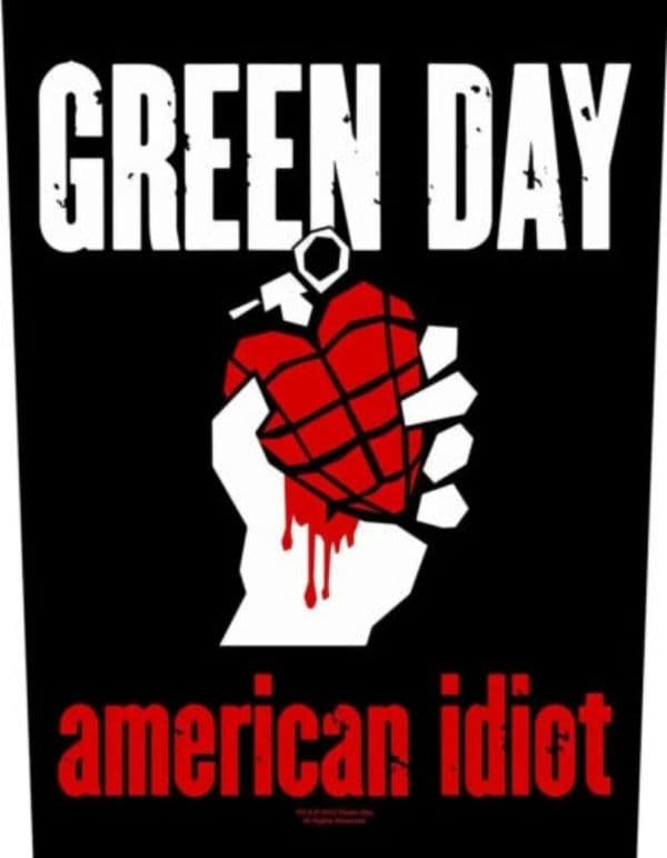 Green Day American Idiot  jumbo sized sew-on cloth backpatch   360mm x 300mm