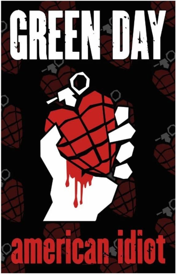 Green Day American Idiot large fabric poster / flag 1100mm x 700mm (rz)