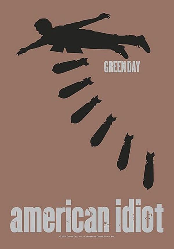 Green Day American Idiot large fabric poster / flag 1100mm x 750mm (hr)