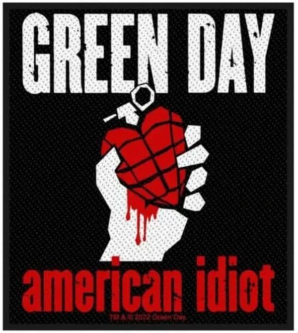 Green Day American Idiot sew-on patch 100mm x 85mm  (rz)