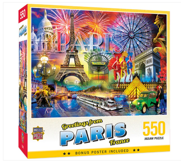 Greetings From Paris 550 piece jigsaw puzzle 610mm x 460mm  (mpc)