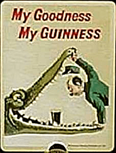 Guinness ''Crocodile'' steel fridge magnet (sg)