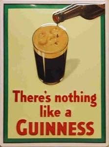 Guinness Face on Glass embossed steel sign (hi 3020)