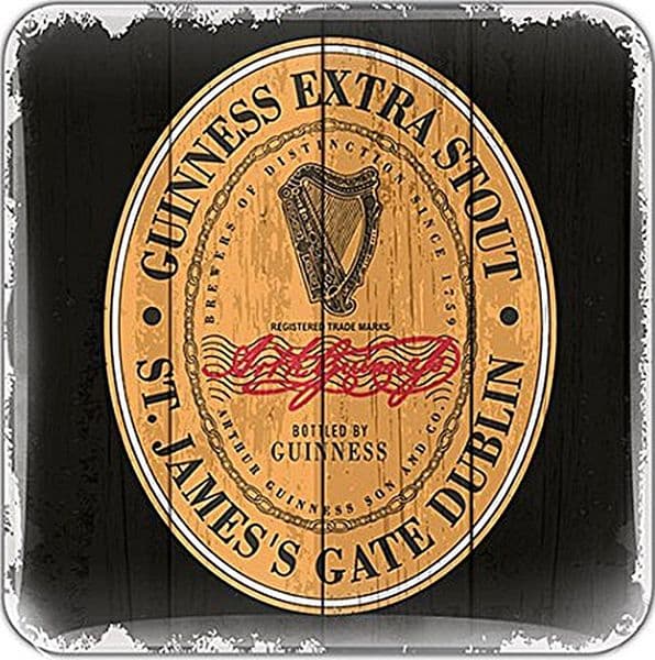 Guinness Label cork backed drinks coaster (sg)