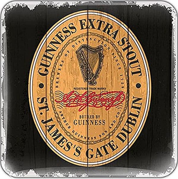 Guinness Label epoxy fridge magnet 75mm x 75mm (sg)