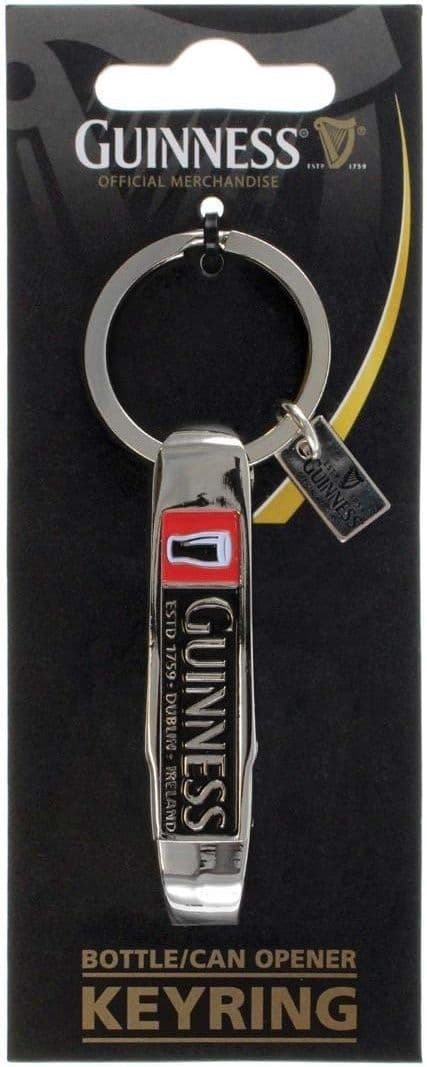 Guinness Pint Glass against red background  bottle opener keyring (sg 2234a)