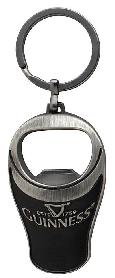Guinness Pint Glass from above bottle opener keyring