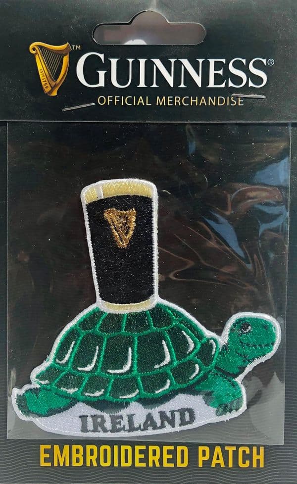 Guinness Tortoise iron-on / sew-on cloth patch 40mm x 80mm