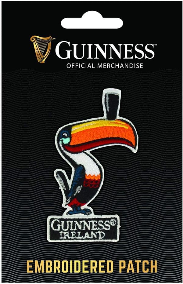 Guinness Toucan iron-on / sew-on cloth patch 60mm x 90mm
