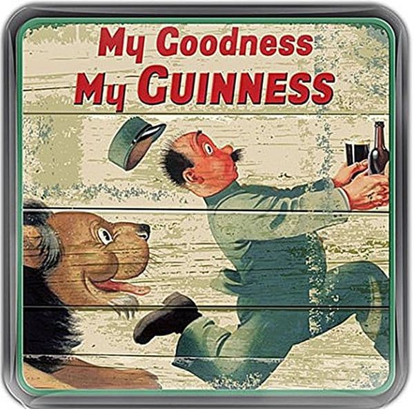 Guinness Zookeeper Lion cork backed drinks coaster  100mm x 100mm (sg)