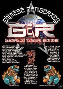 Guns n Roses 2002 Chinese Democracy Lions Tour Poster Metal Sign