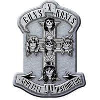 Guns N' Roses Appetite For Destruction metal pin badge  40mm x 30mm  (rz)