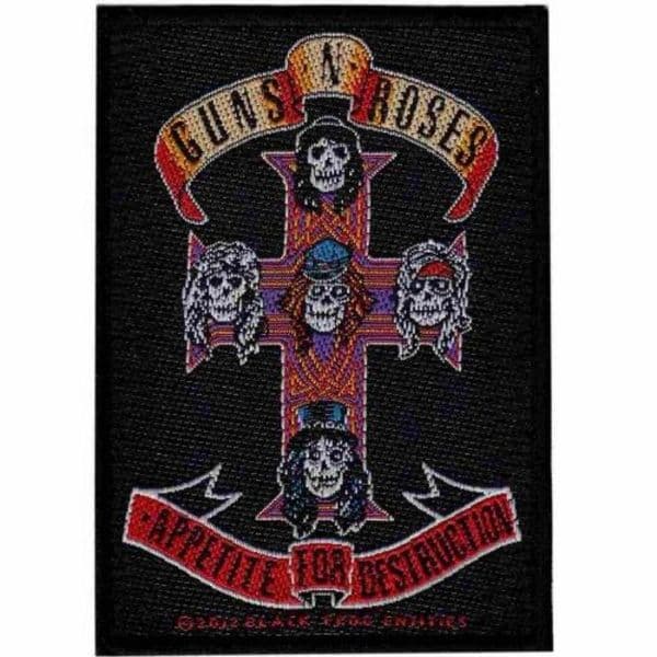 Guns 'N' Roses Appetite For Destruction sew-on cloth patch 100mm x 75mm