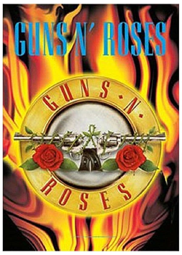 Guns N' Roses Logo in Flames large fabric poster / flag 1100mm x 750mm (hr)