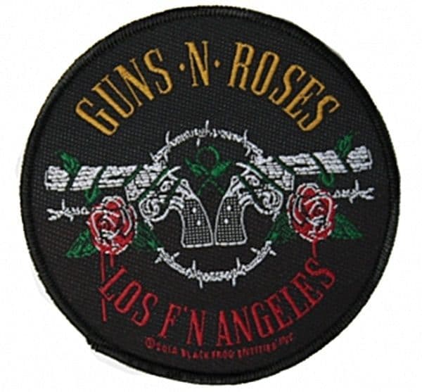 Guns N' Roses Los F'n Angeles large round sew-on back patch (rz)