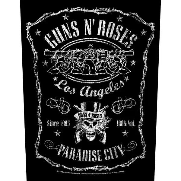 Guns N Roses Paradise City jumbo sized sew-on cloth backpatch 360mm x 300mm