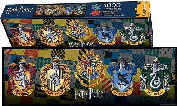 Harry Potter Crests slim 1000 piece jigsaw puzzle 900mm x 300mm (nm)