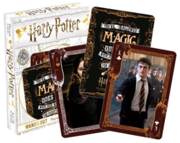 Harry Potter Wands Out 52 playing cards jokers nm