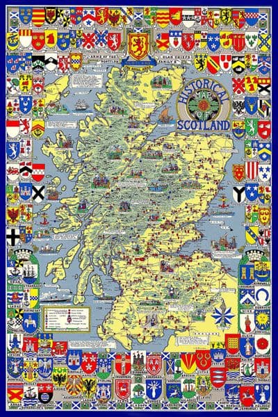 Historical Map Of Scotland 1000 Piece Jigsaw Puzzle