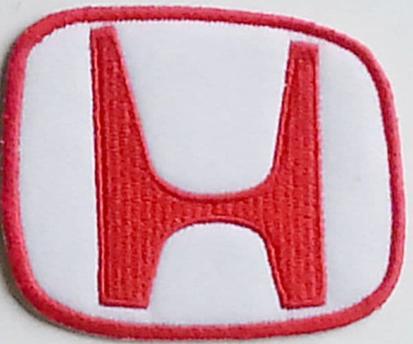 Honda Cars H logo iron-on / sew on cloth patch   80mm x 65mm    (nz)