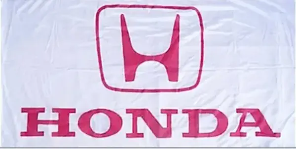 Honda Cars  logo flag red on white landscape 1500mm x 900mm