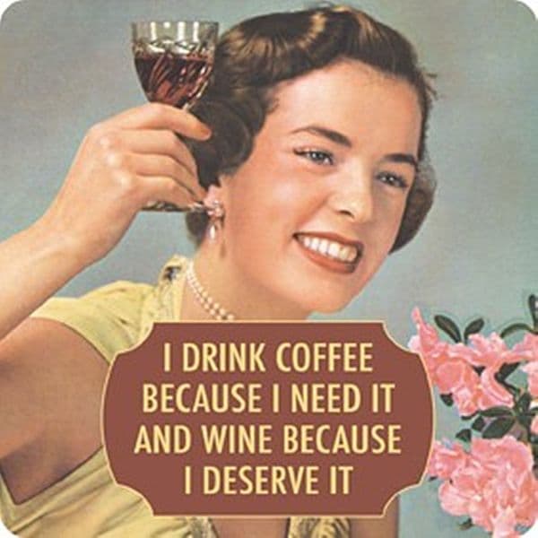 I Drink Coffee Because I Need It...single funny drinks coaster    (hb)