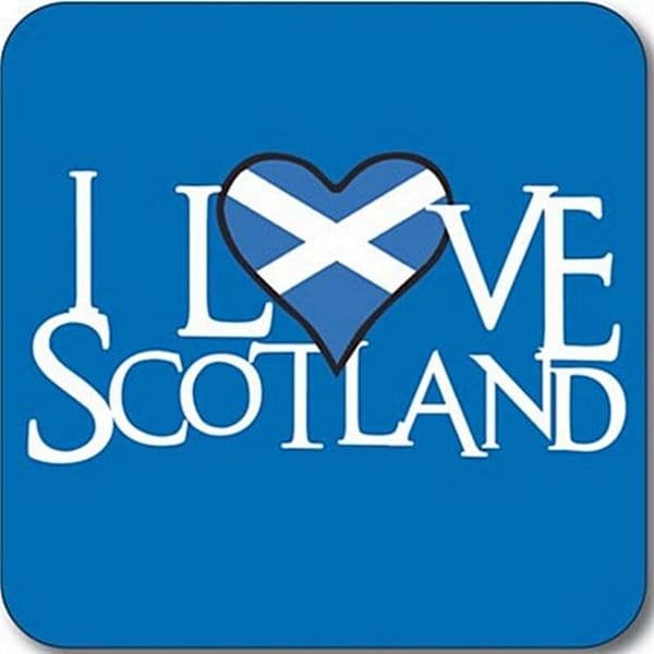 I Love Scotland  drinks mat / coaster