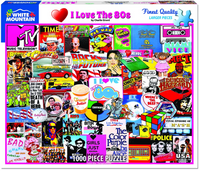 I Love the 80s 1000 Piece Jigsaw Puzzle by White Mountain 760mm x 610mm