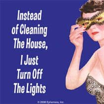 Instead of Cleaning the House... single funny drinks coaster (hb) REDUCED!!