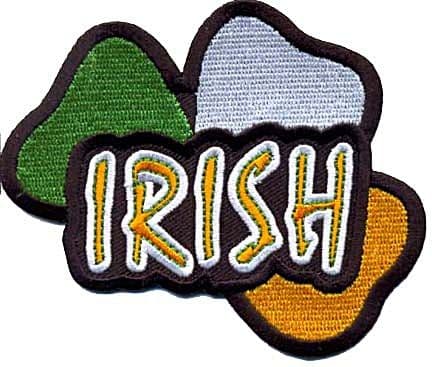 Irish Shamrock iron-on / sew-on patch  95mm x 80mm (cp)